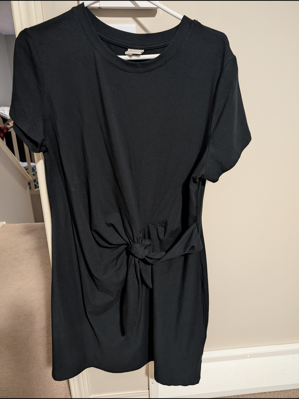 a new day Black Knot-Front Mini Dress